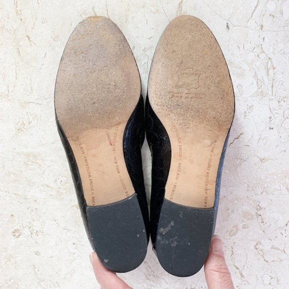 Stuart Weitzman Shoes 6.5 AA [narrow] Black Alligator Tassel - Picture 7 of 8